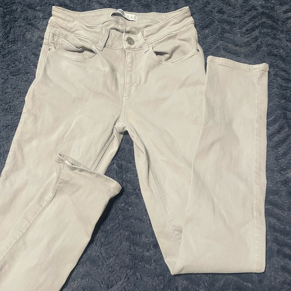 Zara mid rise stretch grey jeans size 36 (US size 4)